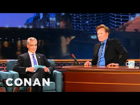 , title : 'Mayor Rahm Emanuel Gives Conan Chicago Citizenship Test - CONAN on TBS'