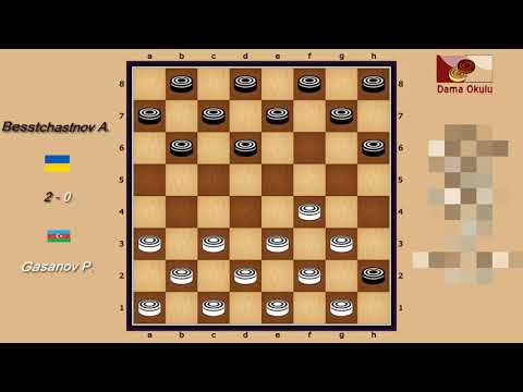 Besstchastnov Alexander (UKR) - Gasanov Parviz (AZE). World_Russian Checkers_Men-1998. Semifinal.