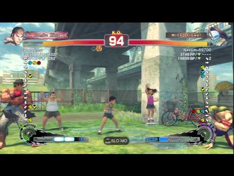 saberninho [Ryu] Vs Nassim-69700 [Vega] SSF4 AE Online Ranked Matches - PSN