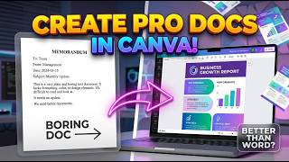 How to Create Professional Docs in Canva lec2 | Better Than Microsoft 
