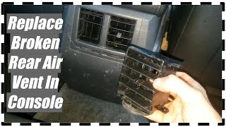 Remove Broken Rear Air Vent HVAC 🔥❄️ In Center Console Of Car