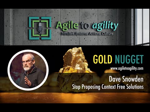 Dave Snowden: Stop Proposing Context Free Solutions in a Context Specific World - Agile to agility