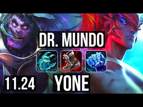 MUNDO vs YONE (TOP) | Rank 3 Mundo | NA Challenger | 11.24