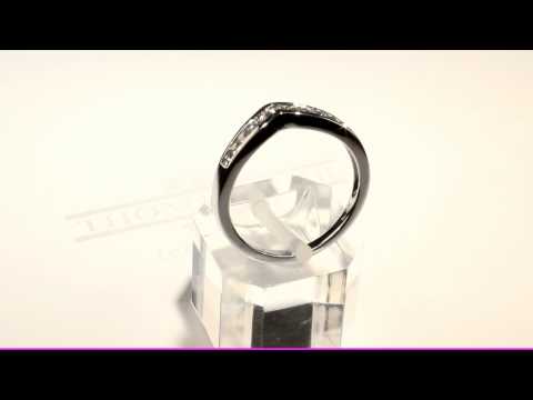 Thomas Gear Jewellers -  9k White Gold Diamond Wishbone Ring (01-09-063)