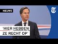 Hier kondigt Rutte aftreden kabinet aan