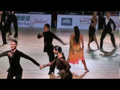 00214 Nikolay Chernov & Evgenia Florinskaya - Cha-cha-cha 1/8 Youth Latin Baltic Grand Prix 2012