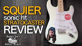 Video thumbnail for An attempt to kill CHEAP AMAZON GUITARS? | SQUIER SONIC HT STRATOCASTER REVIEW by Sloppy Joe's Shred Shack