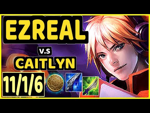 KOBBE (EZREAL) vs CAITLYN - QUADRAKILL 11/1/6 KDA BOTTOM ADC CHALLENGER GAMEPLAY - EUW