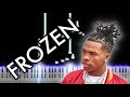 Lil Baby Frozen PIANO TUTORIAL Sheet Music Instrumental Chords Karaoke
