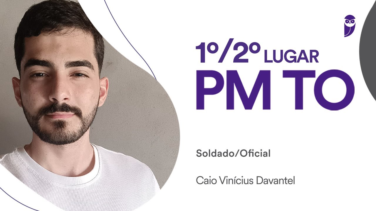 Concurso PM TO: Caio Davantel - aprovado em dois cargos nas primeiras colocações