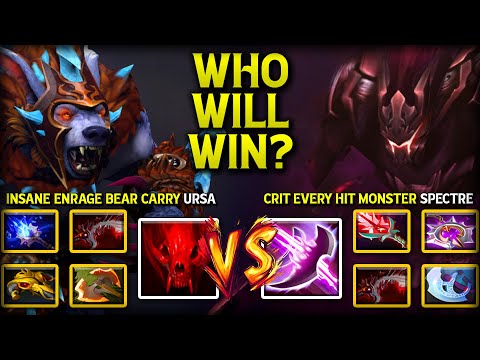 WHO WILL WIN ? Between Insane Enrage Bear Carry URSA Vs. Crit Every Hit Monster Spectre | 7.39e DOTA