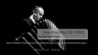 Guitar TAB -  Ástor Piazzolla : Verano Porteno Tango | Tutorial Sheet Lesson #iMn