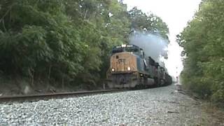 preview picture of video 'CSX 4755 & 557 Resumes @ Morgan Rd'