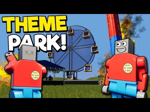 Friends Visit a Lego Theme Park and Burn it Down! - Brick Rigs Multiplayer Roleplay