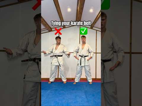 Tying your karate belt…