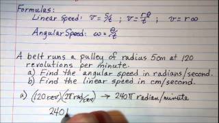 Linear and Angular Speed 2