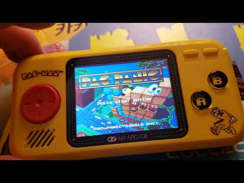 PAC-MAN POCKET PLAYER Unboxing & Gameplay - My Arcade Pacman Portable Gaming System