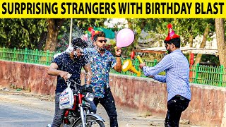 Surprising Strangers with Birthday Party Prank - L