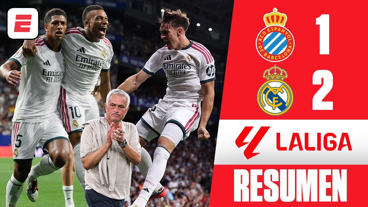 REAL MADRID con SUFRIMIENTO RESCATÓ VICTORIA ante ESPANYOL en DEBUT de MOURINHO en LA LIGA | Resumen