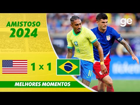 Gols e lances de Estados Unidos x Brasil