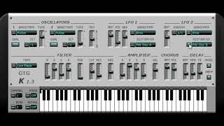 Video thumbnail for FREE VST SYNTH GTG K1 3  SOUND DEMO by steve webb