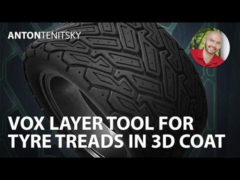 Photo - VoxLayer for Tyre Treads Design in 3DCoat | စက်မှုဒီဇိုင်း - 3DCoat