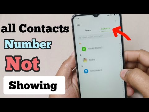 Contact number not showing in mobile - Contacts not showing in contact list
