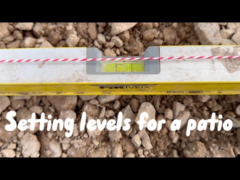 Setting out levels for your patio #levels #gardendesign #diy #landscapers #creative