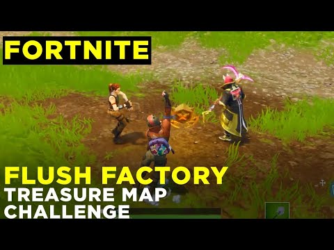 Follow the treasure map found in Flush Factory - Fortnite Week 3 Season 5 challenge location guide