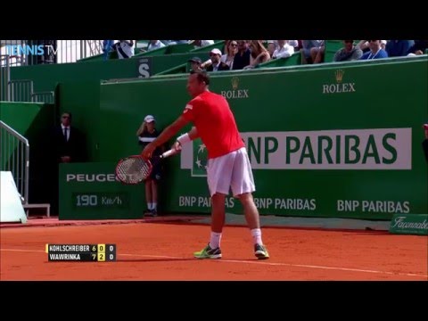 Wawrinka Fine Volley In Monte-Carlo 2016 Hot Shot
