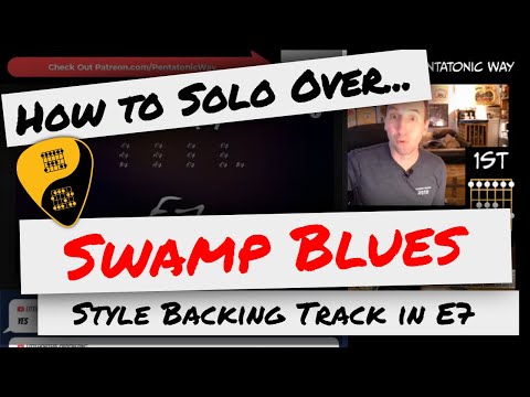 🎸 How to Solo Over Backing Tracks | Dirty Swamp Blues Backing Track - Guitar Jam in E