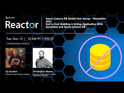 Global User Group - End to End: Building A Voting Application With Serverless - Nov 22