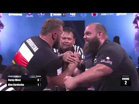 Alex Kurdecha vs Corey West Armwrestling match