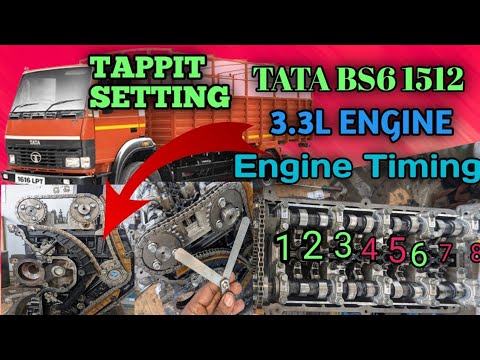 #3.3L  Engine #Tappit setting || TATA BS6 1512 || Valve clearance|| #Engine Timing