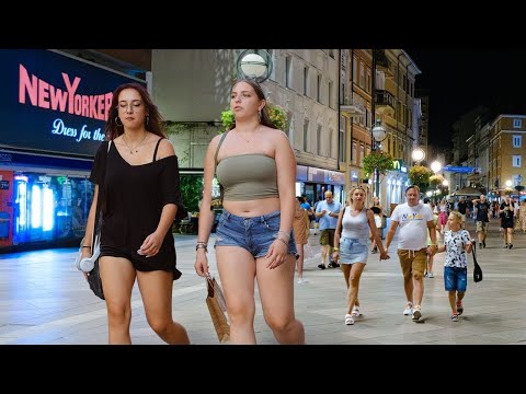 Rijeka Girls After Midnight 🌟 | Ultimate Croatian Nightlife 4K - Adriatic Vibes!