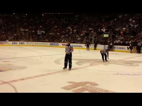 Antoine Vermette awarded goal vs Kings LIVE 1-28-14