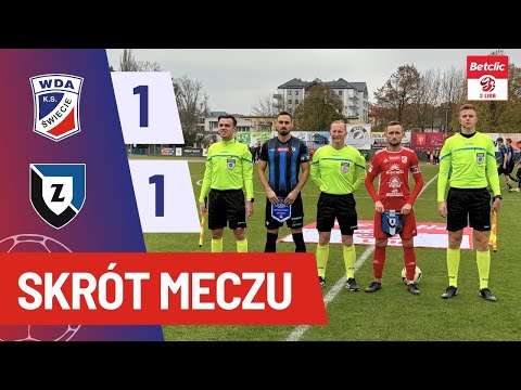 Skrót meczu Betclic 3. Ligi grupy II: Wda Świecie - Zawisza Bydgoszcz (1:1)