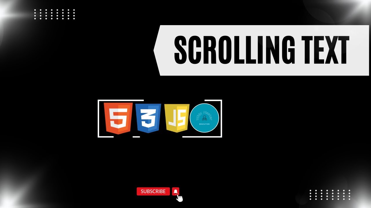 Continuous Scrolling Text | Text Animation Using Html, CSS, JavaScript | WhizMaster