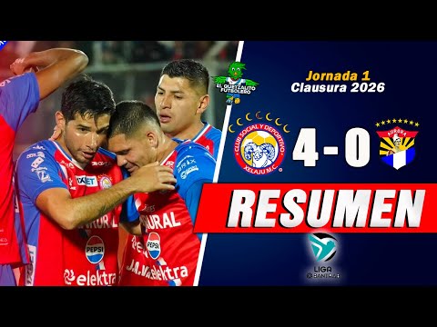 GOLEADA SUPER CHIVO/ Xelajú MC 4 Vs Aurora 0 - Jornada 1 Clausura 2026 -RESUMEN COMPLETO-
