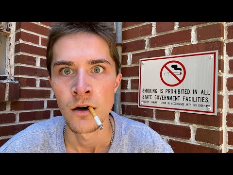 Smoking a Cigarette in a No Smoking Zone to Break the Law & Get Arrested