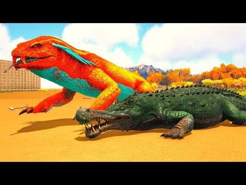 Snake Lizard, I Stole 5 Eggs From a Mother Emperor Crocodile! Ark Survival Evolved