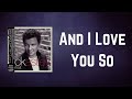 Rick Astley - And I Love You So (Lyrics)