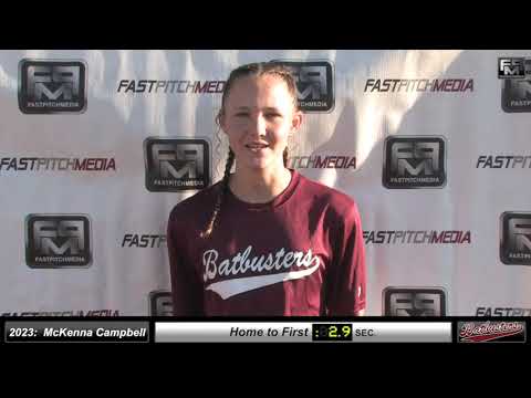 2023 McKenna Campbell 3.88 GPA - Catcher and Third Base Softball Skills Video - Batbusters Spingola