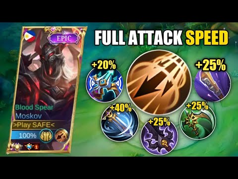 NEW META!! MOSKOV FULL ATTACK SPEED BUILD (ATK SPEED HACK) | BUILD TOP GLOBAL MOSKOV ~ MLBB