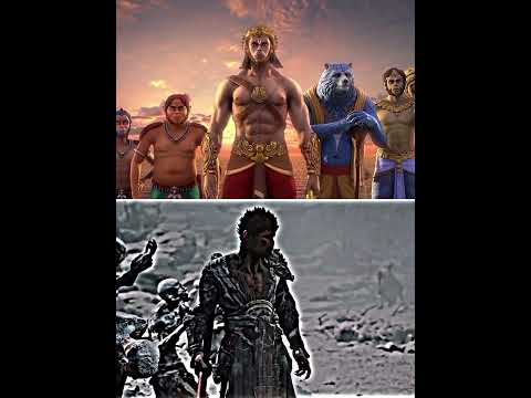 Sun wukong (base) vs hanuman (prime) #shorts #gods #fight