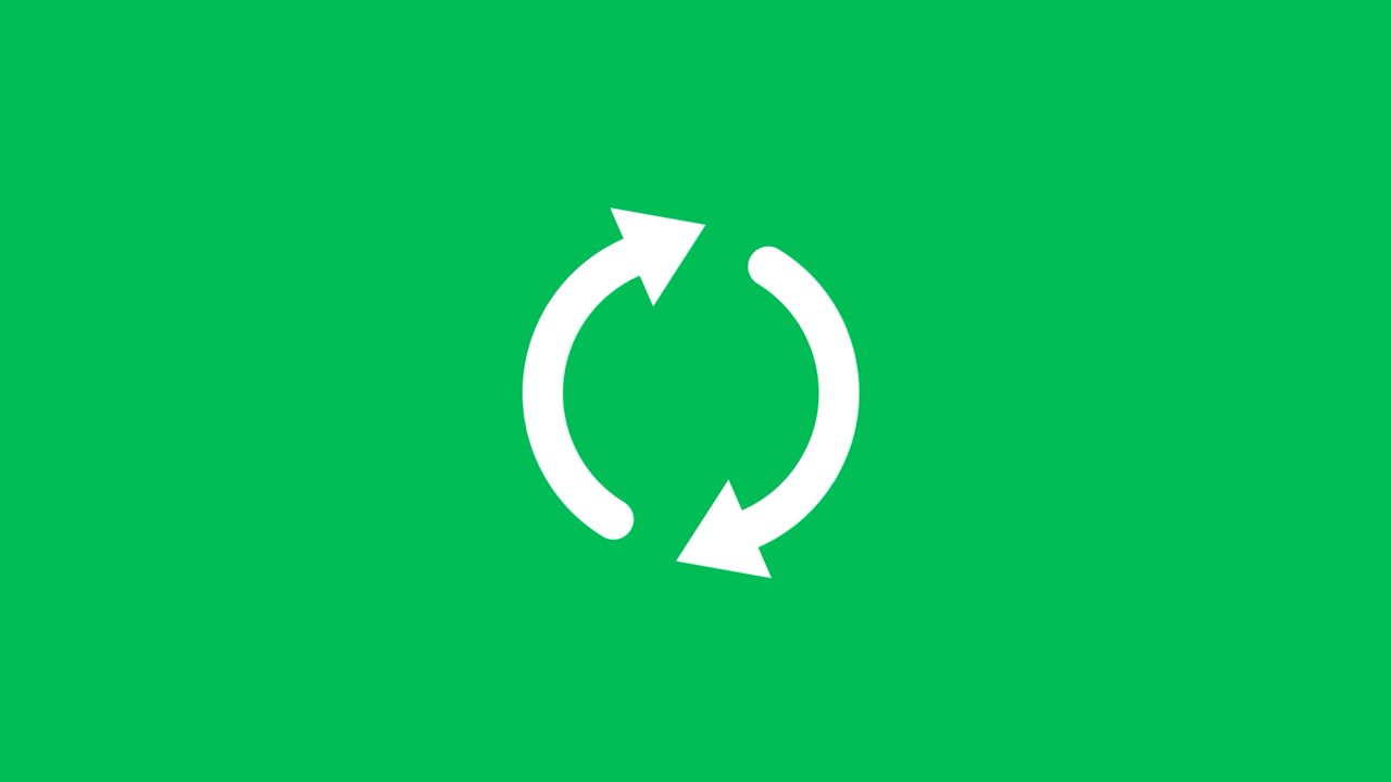 Green Screen Refresh Icon Looping Animation | 4K | Global Kreators