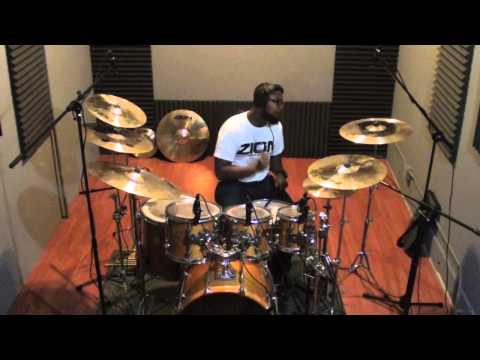 Yaahn Hunter Jr. Playing ZION cymbals in the studio