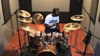 Yaahn Hunter Jr. Playing ZION cymbals in the studio