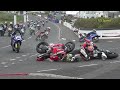 Davey Todd & Adam McClean Crash on 1st Lap of NW200 Supersport Race - 9th May 2024