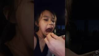 Avi has her first tooth pulled 2/19/17